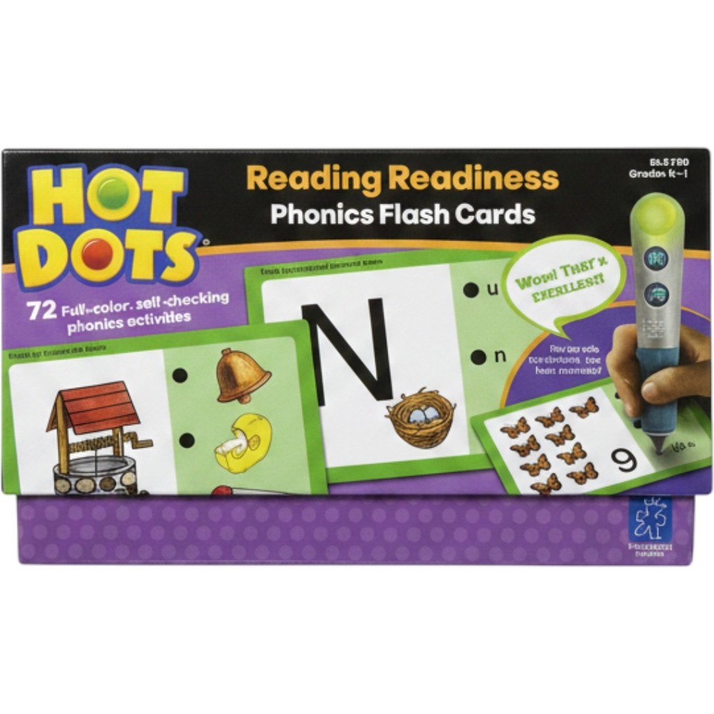 Hot Dots Reading Readiness Phonics Flash Cards Educational Insights EI-2780 K-1